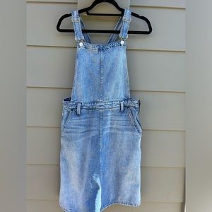 Madewell Overall Denim Jumper Mini Dress Large
